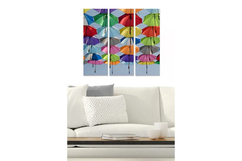 Canvastavla Scenic 3-pack Flerfärgad, 20x50 cm