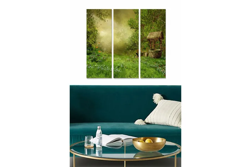 Canvastavla Scenic 3-pack Flerfärgad, 20x50 cm