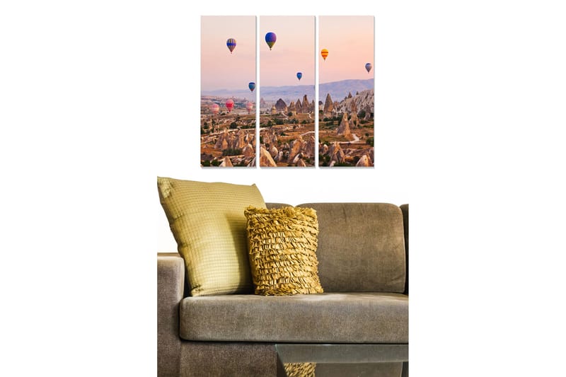 Canvastavla Scenic 3-pack Flerfärgad, 20x50 cm
