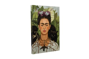 Canvastavla - Självporträtt med djur och grönska i bakgrunden - Grön / Brun / Svart - Inredning - Tavlor & posters - Canvastavla