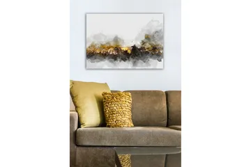 Canvastavla - Stämningsfull landskapsvy med silhuetter av träd mot en dramatisk himmel - Grå / Brun / Svart - Inredning - Tavlor & posters - Canvastavla