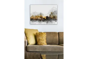 Canvastavla - Stämningsfull landskapsvy med silhuetter av träd mot en dramatisk himmel - Grå / Brun / Svart - Inredning - Tavlor & posters - Canvastavla