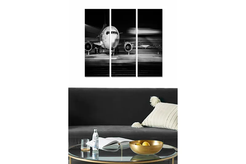 Canvastavla Transportation 3-pack Flerfärgad - 20x50 cm - Inredning - Tavlor & posters - Canvastavla