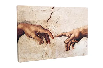 Canvastavla - Två händer som sträcker sig mot varandra - Hudfärg / Beige / Vit - Inredning - Tavlor & posters - Canvastavla