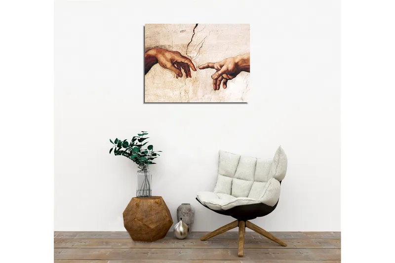 Canvastavla - Två händer som sträcker sig mot varandra - Hudfärg / Beige / Vit - Inredning - Tavlor & posters - Canvastavla