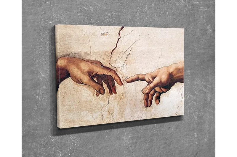 Canvastavla - Två händer som sträcker sig mot varandra - Hudfärg / Beige / Vit - Inredning - Tavlor & posters - Canvastavla