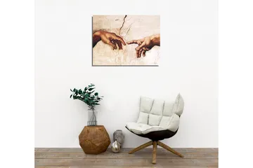 Canvastavla - Två händer som sträcker sig mot varandra - Hudfärg / Beige / Vit - Inredning - Tavlor & posters - Canvastavla