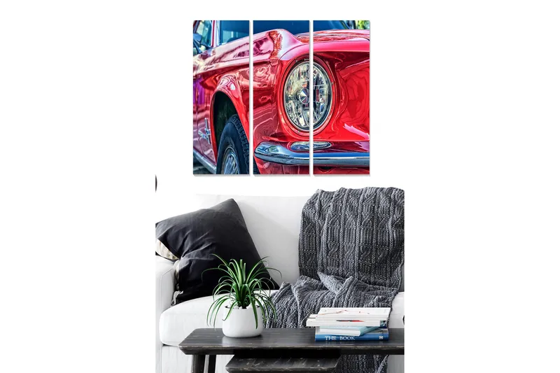 Canvastavla Vehicle 3-pack Flerfärgad, 20x50 cm