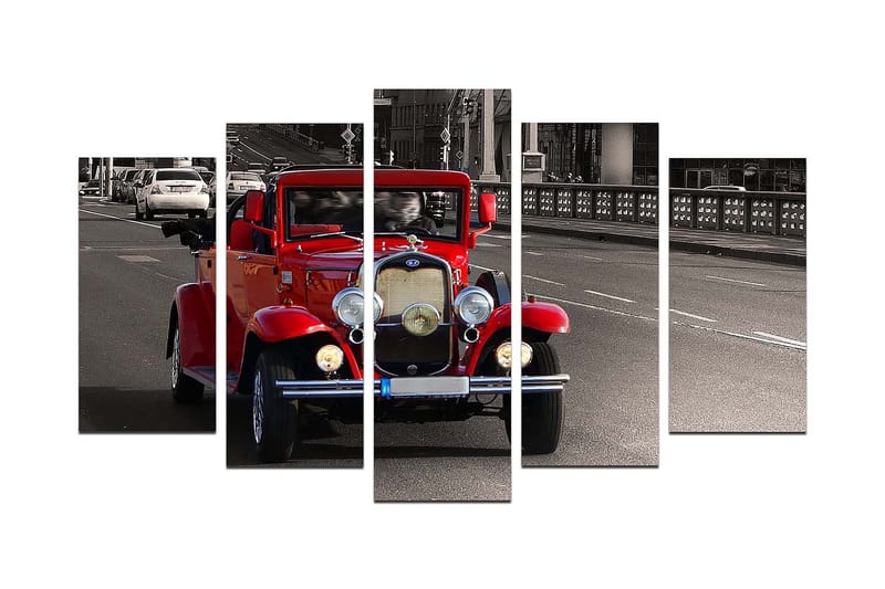 Canvastavla Vehicles 5-pack Flerfärgad - 20x60 cm - Inredning - Tavlor & posters - Canvastavla