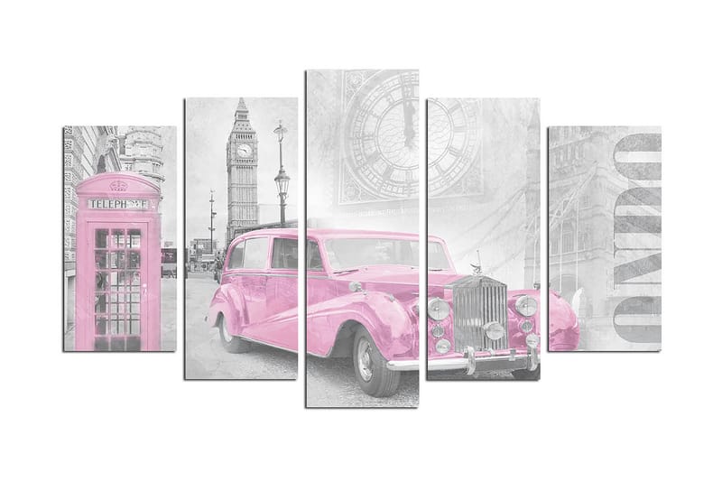 Canvastavla Vehicles 5-pack Flerfärgad - 20x60 cm - Inredning - Tavlor & posters - Canvastavla