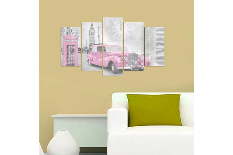 Canvastavla Vehicles 5-pack Flerfärgad - 20x60 cm - Inredning - Tavlor & posters - Canvastavla