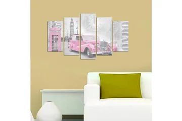 Canvastavla Vehicles 5-pack Flerfärgad - 20x60 cm - Inredning - Tavlor & posters - Canvastavla