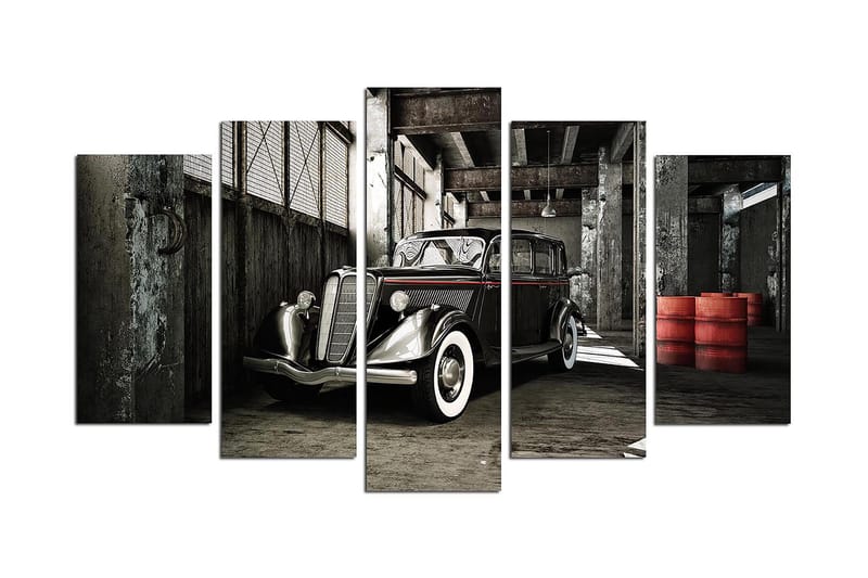 Canvastavla Vehicles 5-pack Flerfärgad - 20x60 cm - Inredning - Tavlor & posters - Canvastavla