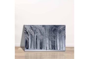 Canvastavla - Vintrig skog med snöklädda träd - Vit / Grå / Svart - Inredning - Tavlor & posters - Canvastavla