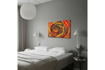 Canvastavla - Virvlande färger i en dynamisk spiralform - Röd / Gul / Grön - Inredning - Tavlor & posters - Canvastavla