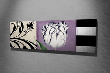 Canvastavla - Vit tulpan mot lila bakgrund - Vit / Lila / Svart - Inredning - Tavlor & posters - Canvastavla