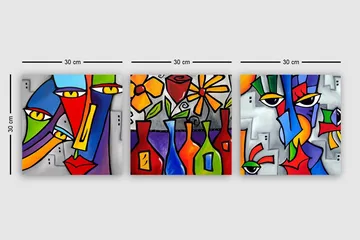 Canvastavla VP Italy 3-pack Flerfärgad - 30x30 cm - Inredning - Tavlor & posters - Canvastavla