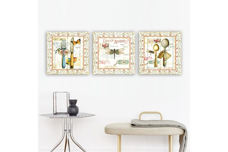 Canvastavla VP Italy 3-pack Flerfärgad - 30x30 cm - Inredning - Tavlor & posters - Canvastavla