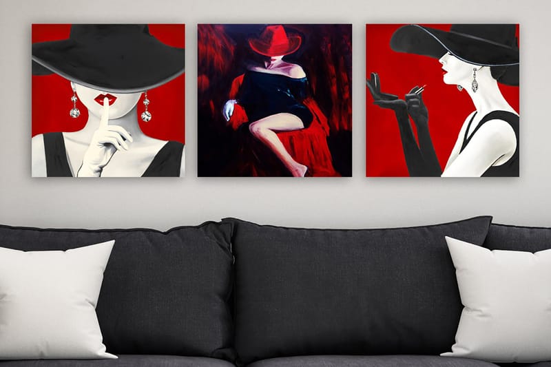 Canvastavla VP Italy 3-pack Flerfärgad - 30x30 cm - Inredning - Tavlor & posters - Canvastavla