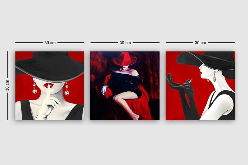 Canvastavla VP Italy 3-pack Flerfärgad - 30x30 cm - Inredning - Tavlor & posters - Canvastavla