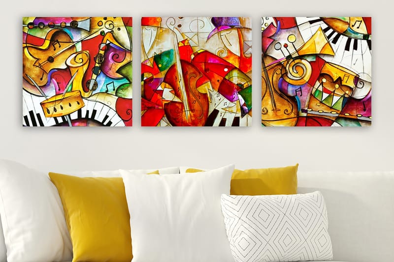 Canvastavla VP Italy 3-pack Flerfärgad - 30x30 cm - Inredning - Tavlor & posters - Canvastavla