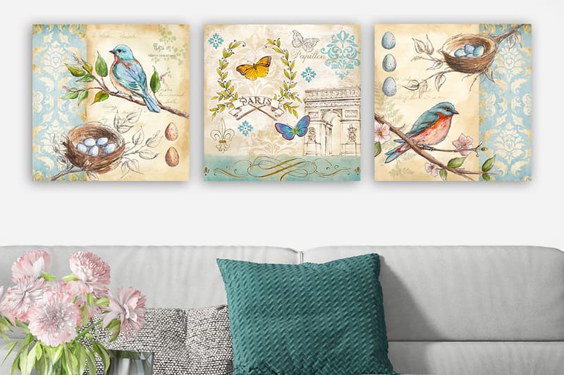 Canvastavla VP Italy 3-pack Flerfärgad - 30x30 cm - Inredning - Tavlor & posters - Canvastavla