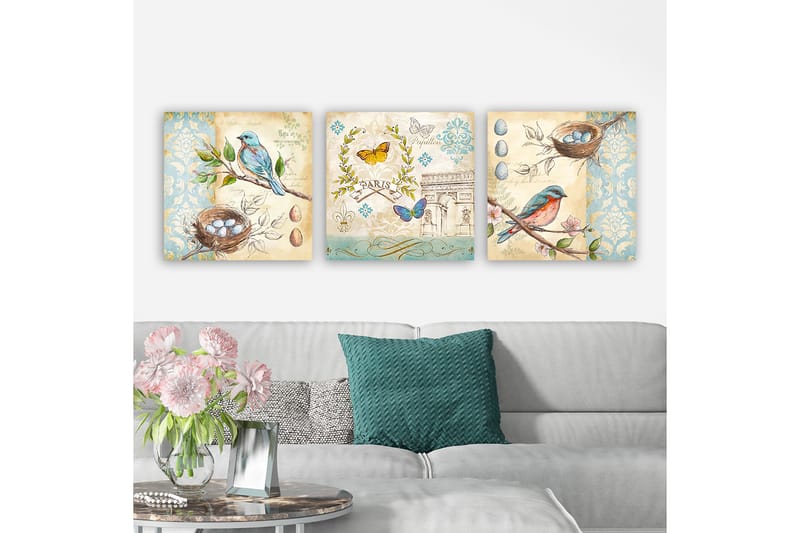 Canvastavla VP Italy 3-pack Flerfärgad - 30x30 cm - Inredning - Tavlor & posters - Canvastavla