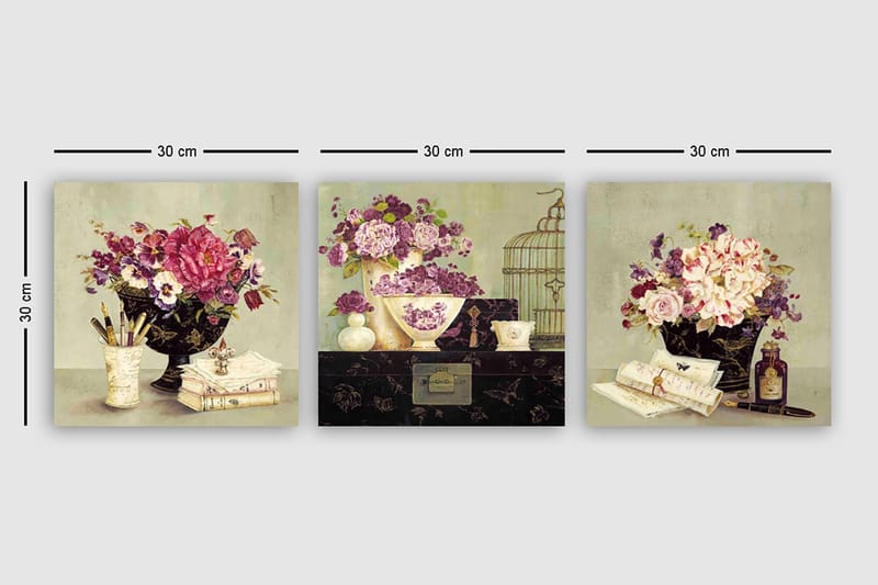 Canvastavla VP Italy 3-pack Flerfärgad - 30x30 cm - Inredning - Tavlor & posters - Canvastavla