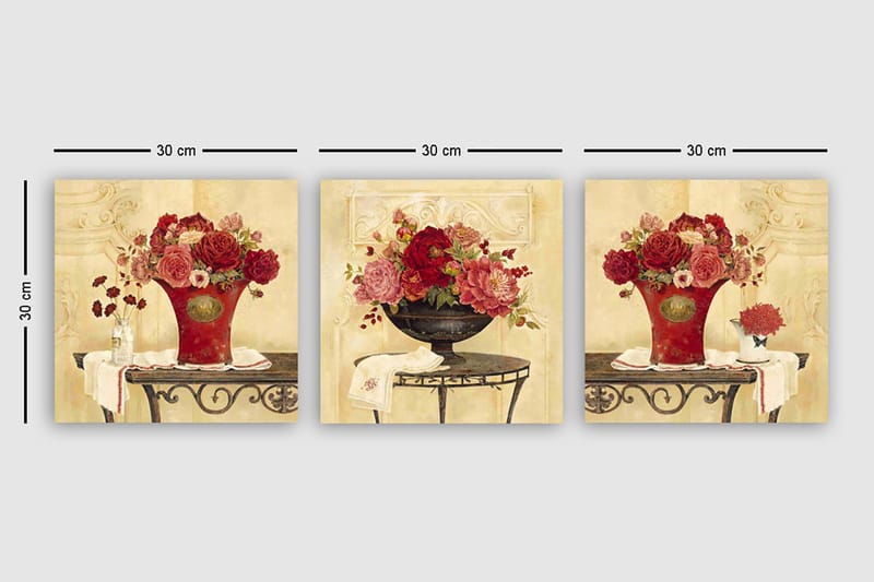 Canvastavla VP Italy 3-pack Flerfärgad - 30x30 cm - Inredning - Tavlor & posters - Canvastavla
