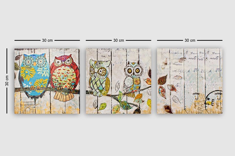 Canvastavla VP Italy 3-pack Flerfärgad - 30x30 cm - Inredning - Tavlor & posters - Canvastavla