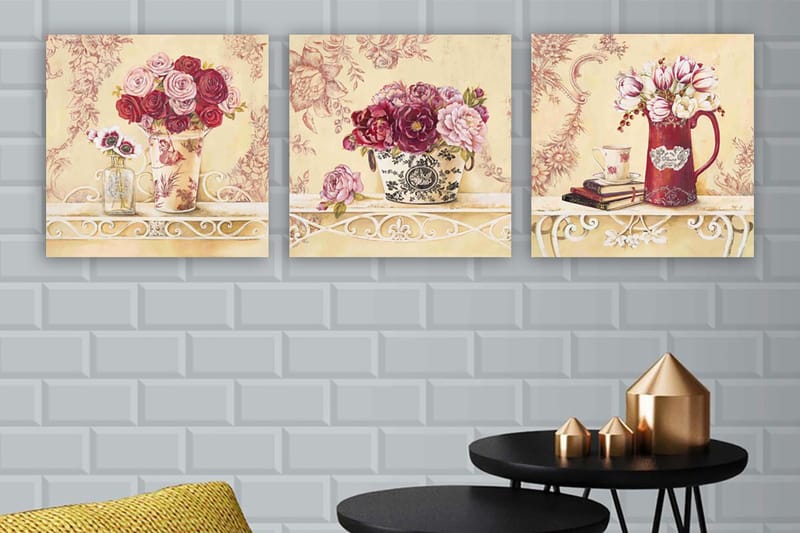 Canvastavla VP Italy 3-pack Flerfärgad - 30x30 cm - Inredning - Tavlor & posters - Canvastavla