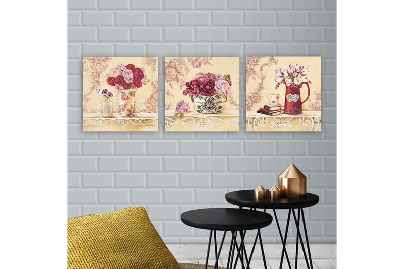 Canvastavla VP Italy 3-pack Flerfärgad - 30x30 cm - Inredning - Tavlor & posters - Canvastavla