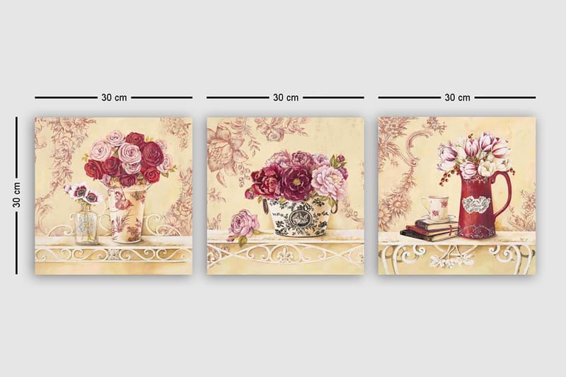 Canvastavla VP Italy 3-pack Flerfärgad - 30x30 cm - Inredning - Tavlor & posters - Canvastavla