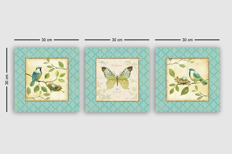 Canvastavla VP Italy 3-pack Flerfärgad - 30x30 cm - Inredning - Tavlor & posters - Canvastavla