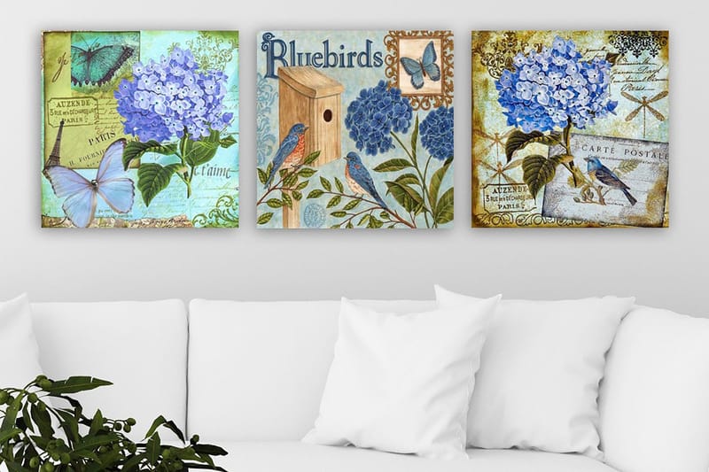 Canvastavla VP Italy 3-pack Flerfärgad, 30x30 cm