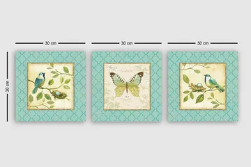 Canvastavla VP Italy 3-pack Flerfärgad - 30x30 cm - Inredning - Tavlor & posters - Canvastavla