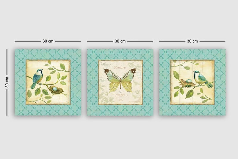 Canvastavla VP Italy 3-pack Flerfärgad - 30x30 cm - Inredning - Tavlor & posters - Canvastavla