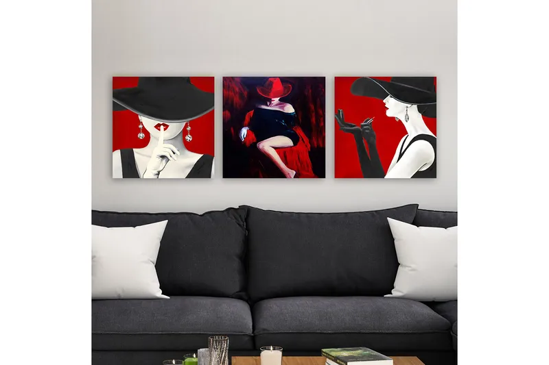 Canvastavla VP Italy 3-pack Flerfärgad - 30x30 cm - Inredning - Tavlor & posters - Canvastavla