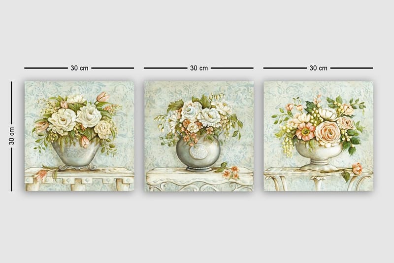 Canvastavla VP Italy 3-pack Flerfärgad - 30x30 cm - Inredning - Tavlor & posters - Canvastavla