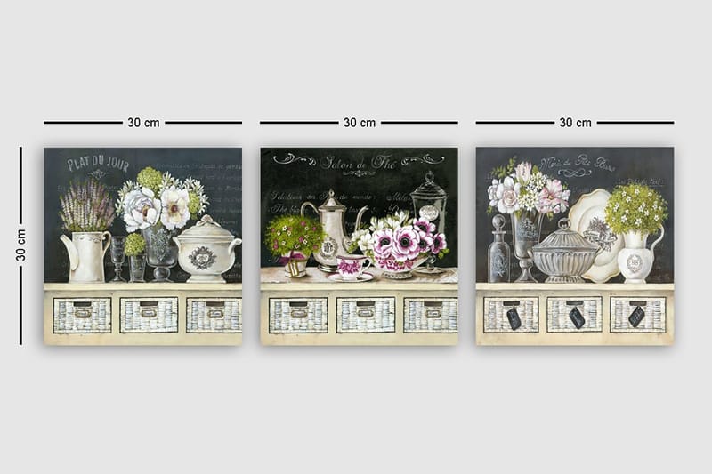 Canvastavla VP Italy 3-pack Flerfärgad - 30x30 cm - Inredning - Tavlor & posters - Canvastavla