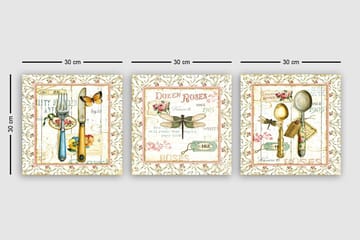 Canvastavla VP Italy 3-pack Flerfärgad - 30x30 cm - Inredning - Tavlor & posters - Canvastavla