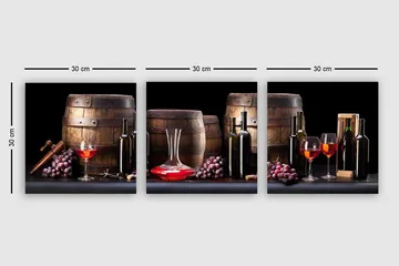 Canvastavla VP Italy 3-pack Flerfärgad - 30x30 cm - Inredning - Tavlor & posters - Canvastavla