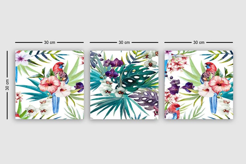 Canvastavla VP Italy 3-pack Flerfärgad - 30x30 cm - Inredning - Tavlor & posters - Canvastavla