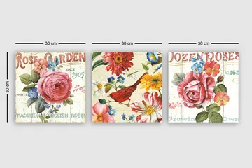 Canvastavla VP Italy 3-pack Flerfärgad - 30x30 cm - Inredning - Tavlor & posters - Canvastavla