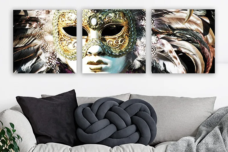 Canvastavla VP Italy 3-pack Flerfärgad, 30x30 cm