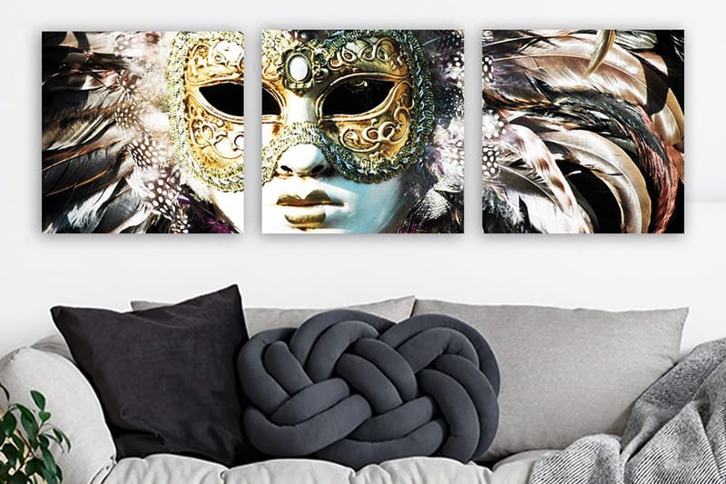 Canvastavla VP Italy 3-pack Flerfärgad, 30x30 cm