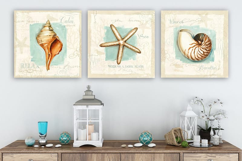 Canvastavla VP Italy 3-pack Flerfärgad, 30x30 cm