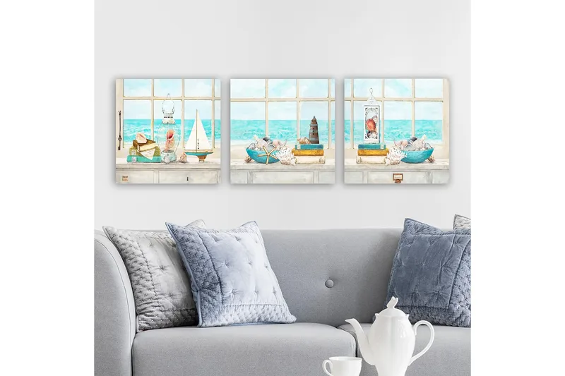 Canvastavla VP Italy 3-pack Flerfärgad - 30x30 cm - Inredning - Tavlor & posters - Canvastavla