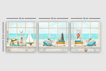 Canvastavla VP Italy 3-pack Flerfärgad - 30x30 cm - Inredning - Tavlor & posters - Canvastavla