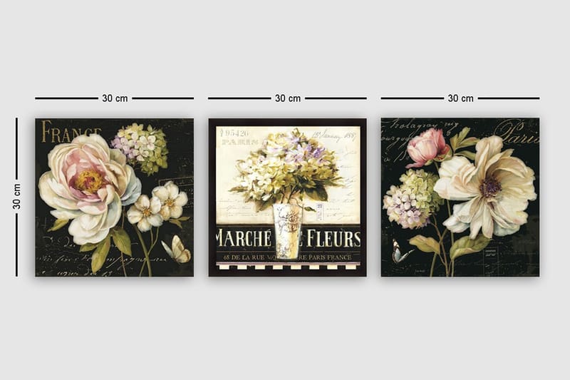 Canvastavla VP Italy 3-pack Flerfärgad - 30x30 cm - Inredning - Tavlor & posters - Canvastavla